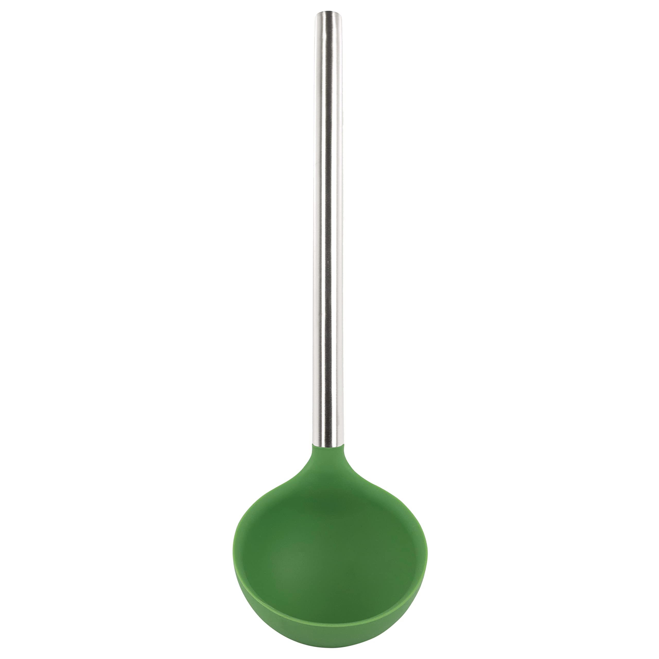 Tovolo Silicone Ladle With Stainless Steel Handle, Deep Spoon With Reinforced Nylon Core, Perfect Kitchen Utensil For Soup, Stew