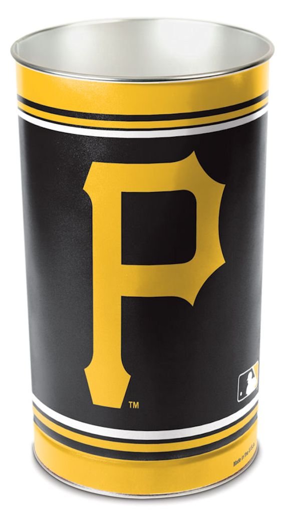 Wincraft MLB Pittsburgh Pirates Tapered Wastebasket, 15 H
