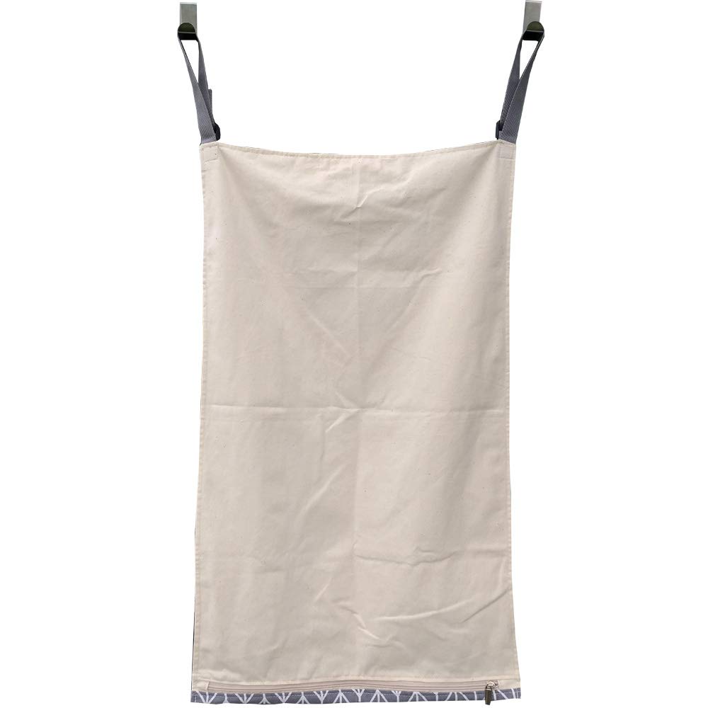 Hdhyk Adjustable Door-Hanging Laundry Hamper With Stainless Steel Hooks
