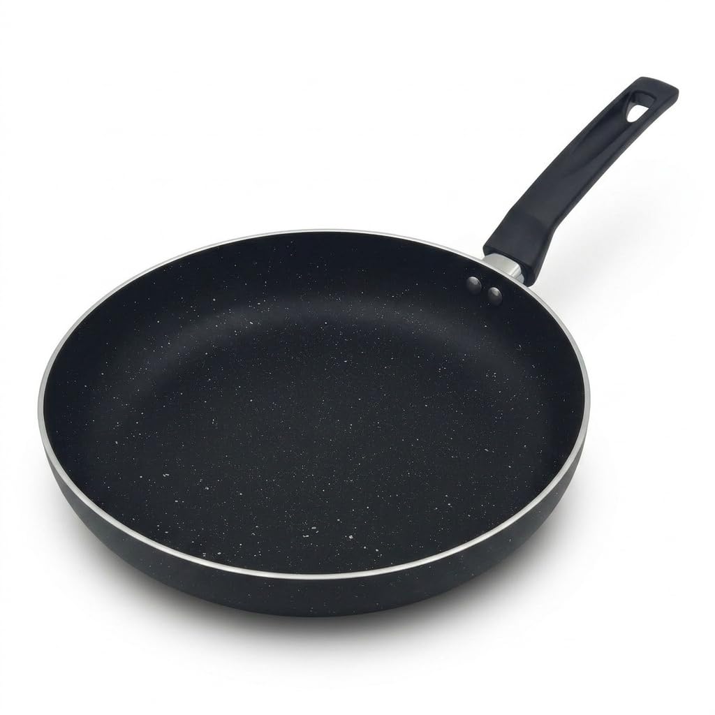 Frynest 12Inch Nonstick Frying Pan Skillet, Large Aluminum Omelet Pan for Searing, Sauteing and Everyday Cooking, Induction Com