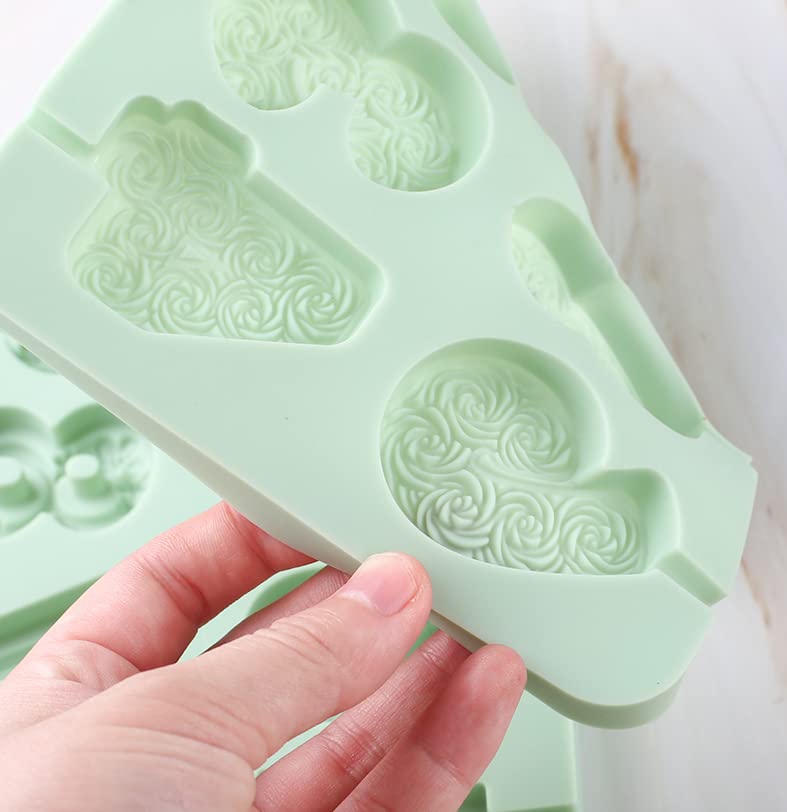 Qeleg Number 0-9 Silicone Fondant Number/Letter Mold Candy Molds Lollipop Candy Number Chocolate Mold Cake Craft Decoration Tool