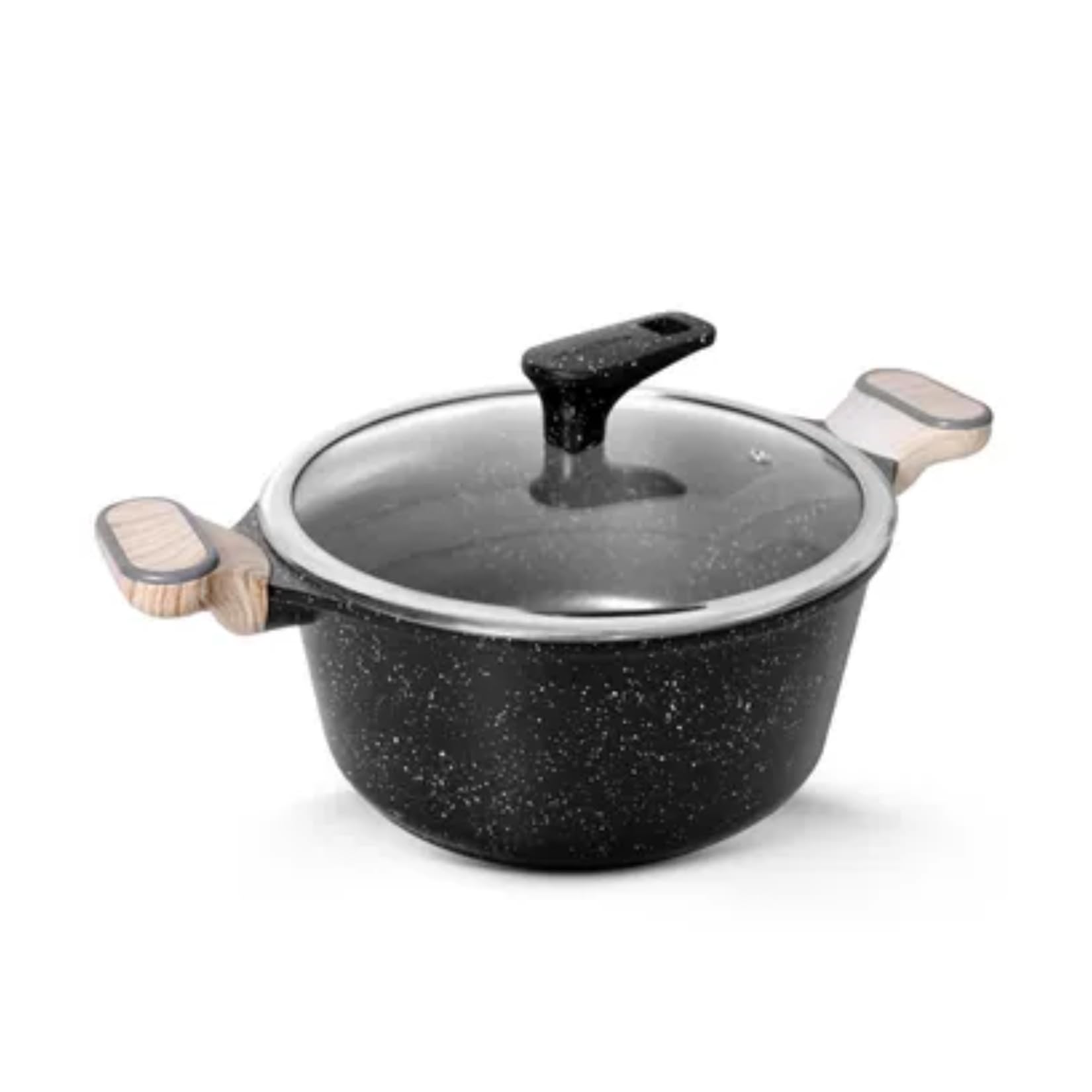 Drumstone (   ) NonStick Casserole With Induction Base | 100% Virgin Aluminium Cookware | Durable Rock Finish | Healthy, PfoaF