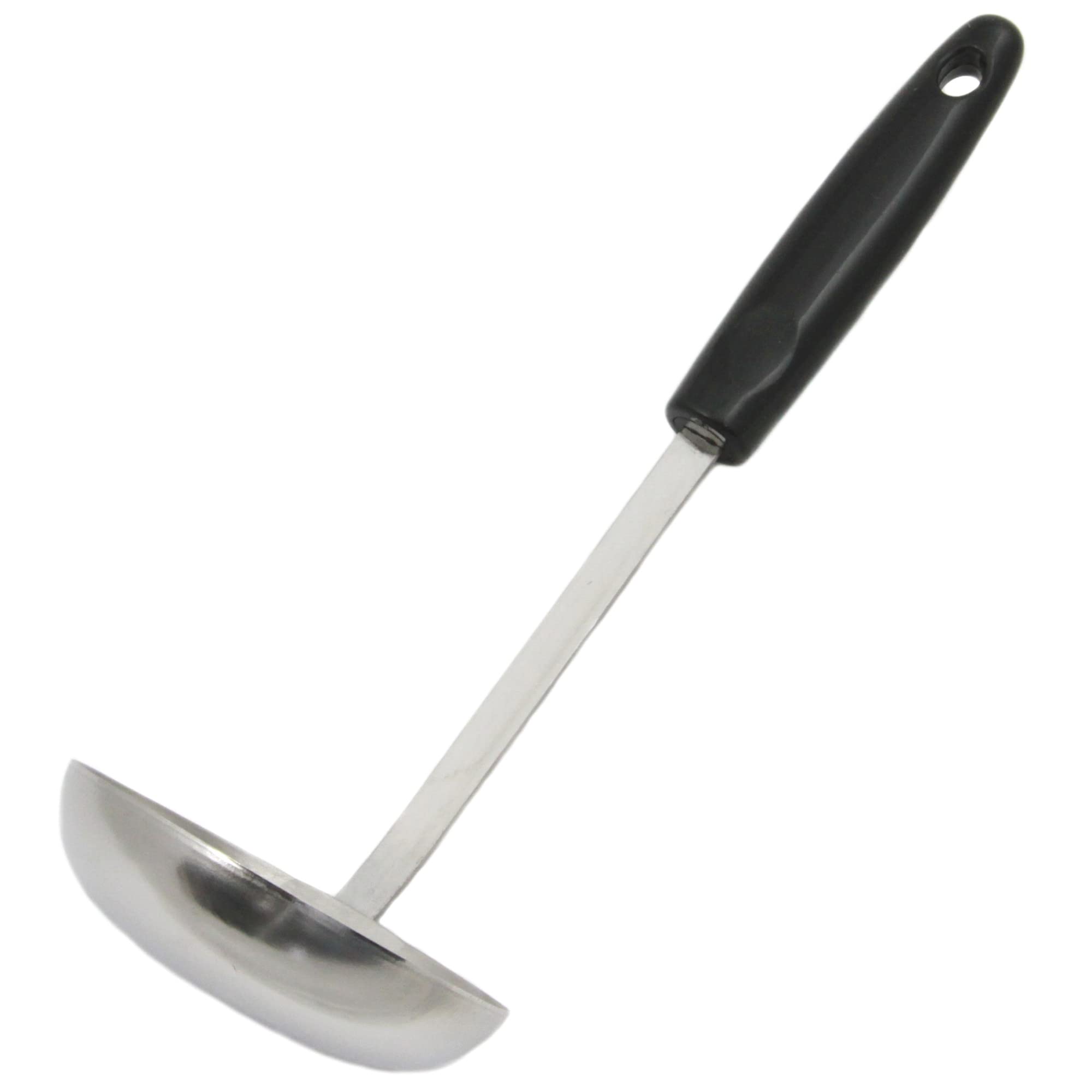 Chef Craft Select Cooking Ladle, 11.5 Inch, Stainless Steel/Black