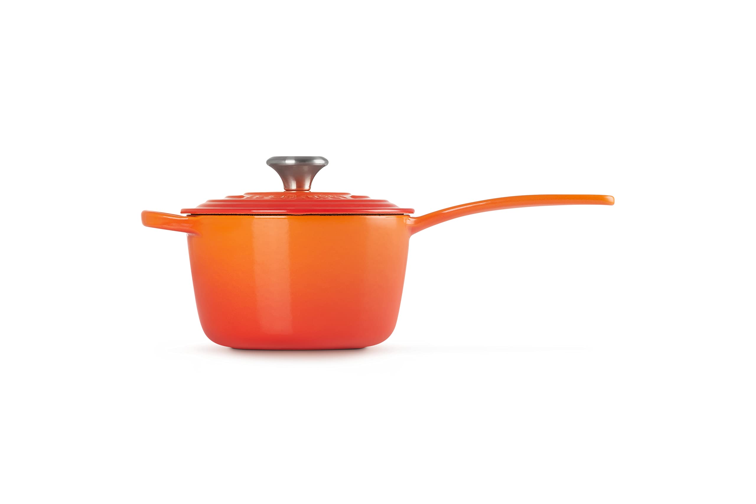 Le Creuset Enameled Cast Iron Signature Saucepan, 1.75 Qt., Flame