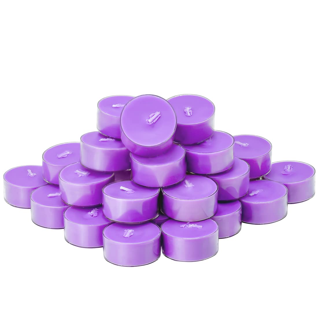 DEYBBY Natural Scented Soy Wax Tealight Candles Bulk, Lavender Aromatherapy Luxury Tea Candle Set of 36-4 Hour Burning Great Gif