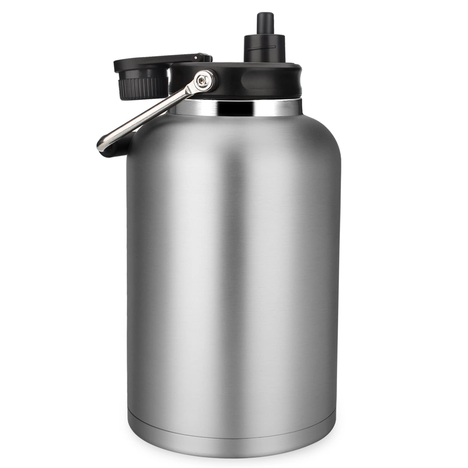 Zenbo One Gallon Jug with Straw, 128 oz Double Wall Vacuum Insulated Sports Water Bottle, Keeps Cold up to 48 Hours, Leak-Proof 