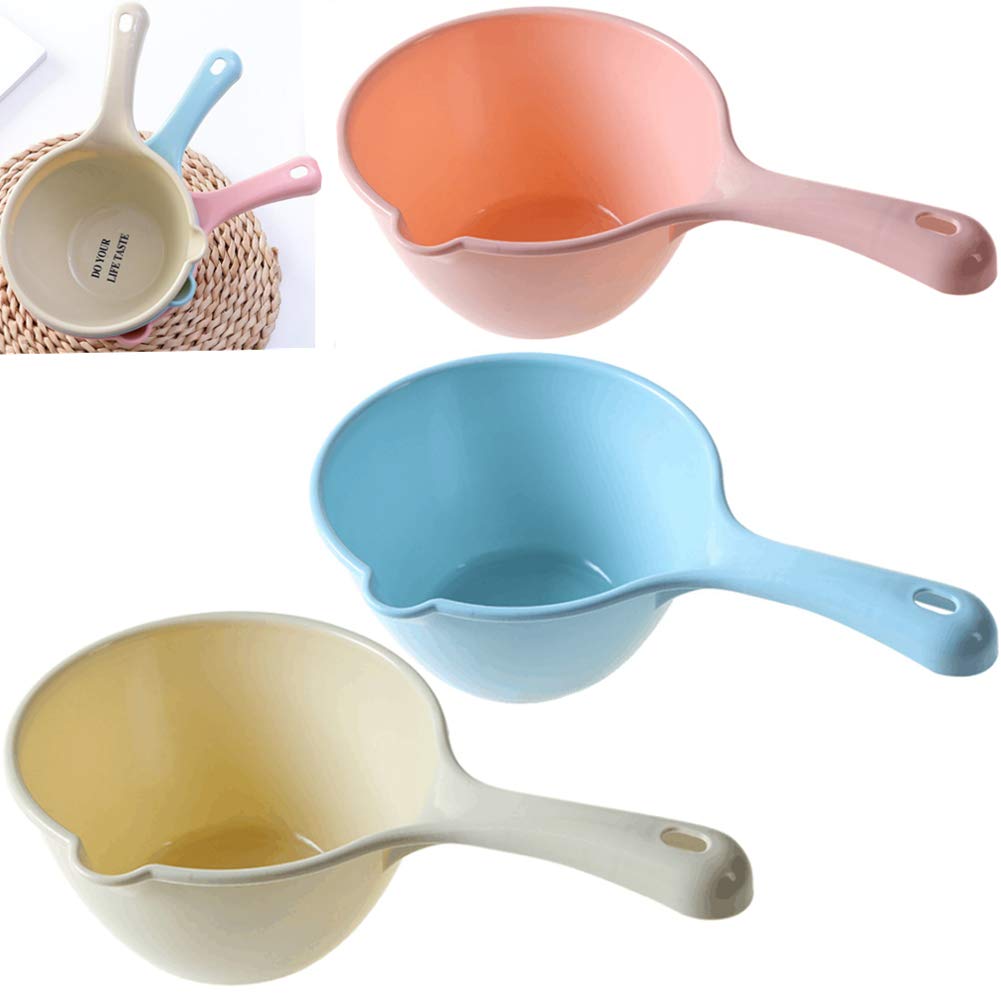 3PCS Plastic Bathing Ladle Spoons Kitchen Accessories Bathroom Water Scoop Cup Large Ladles Bath Spoon Home Essential