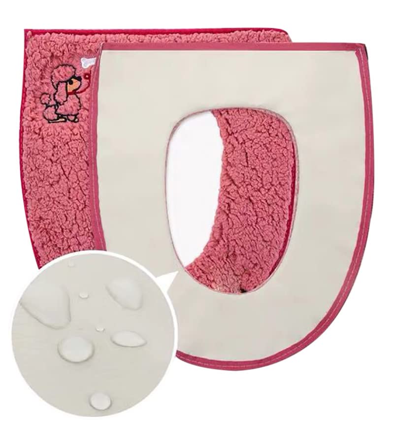 Warm Plush Washable Thicken Toilet Seat Cover Pads Mat With Handle And Zipper