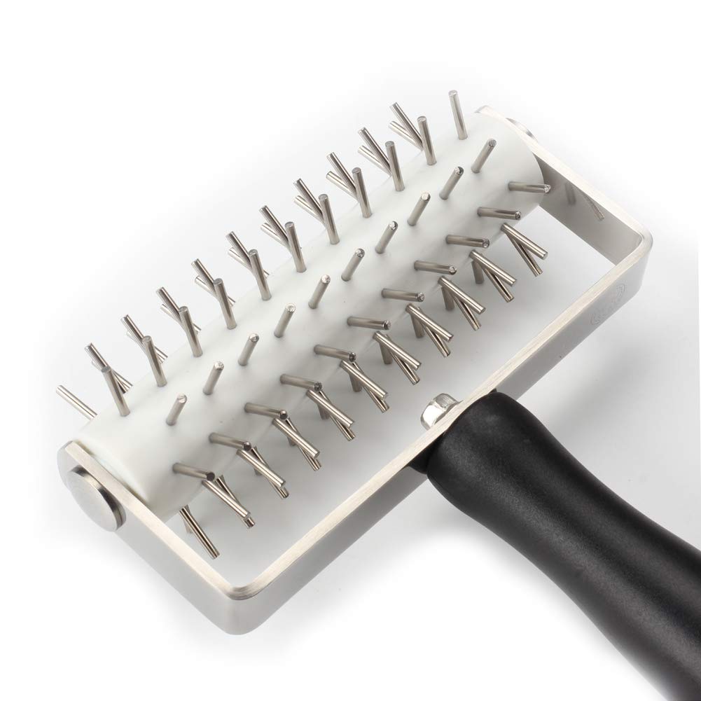 Pizza Dough Docker - Evnsix Pastry Docker Roller With Stainless Steel Spikes For Homemade Baking Cake Crackers Pie Hole Maker,Pr