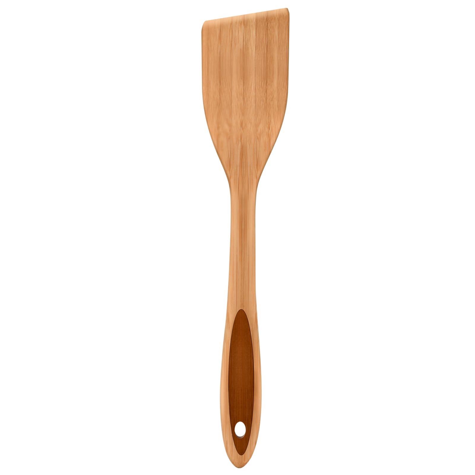 LorisArm 12 inch Bamboo Spatula Turner, Solid Kitchen Spatula Turner, Egg Scraper, Wood Cooking Utensil, Kitchen Spatulas for B