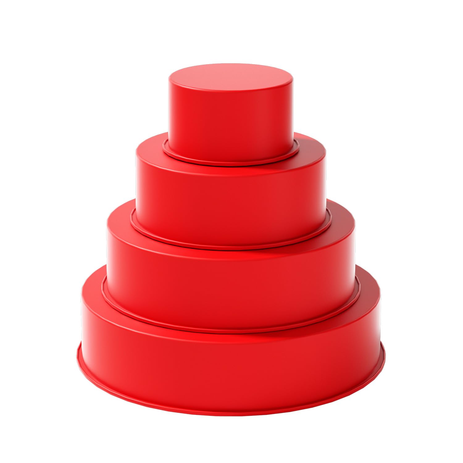 saphe 4 packs Silicone Cake Pans, Nonstick Silicone Round Cake Molds for baking, silicone bakeware sets for Cakes, Cheese Cakes 