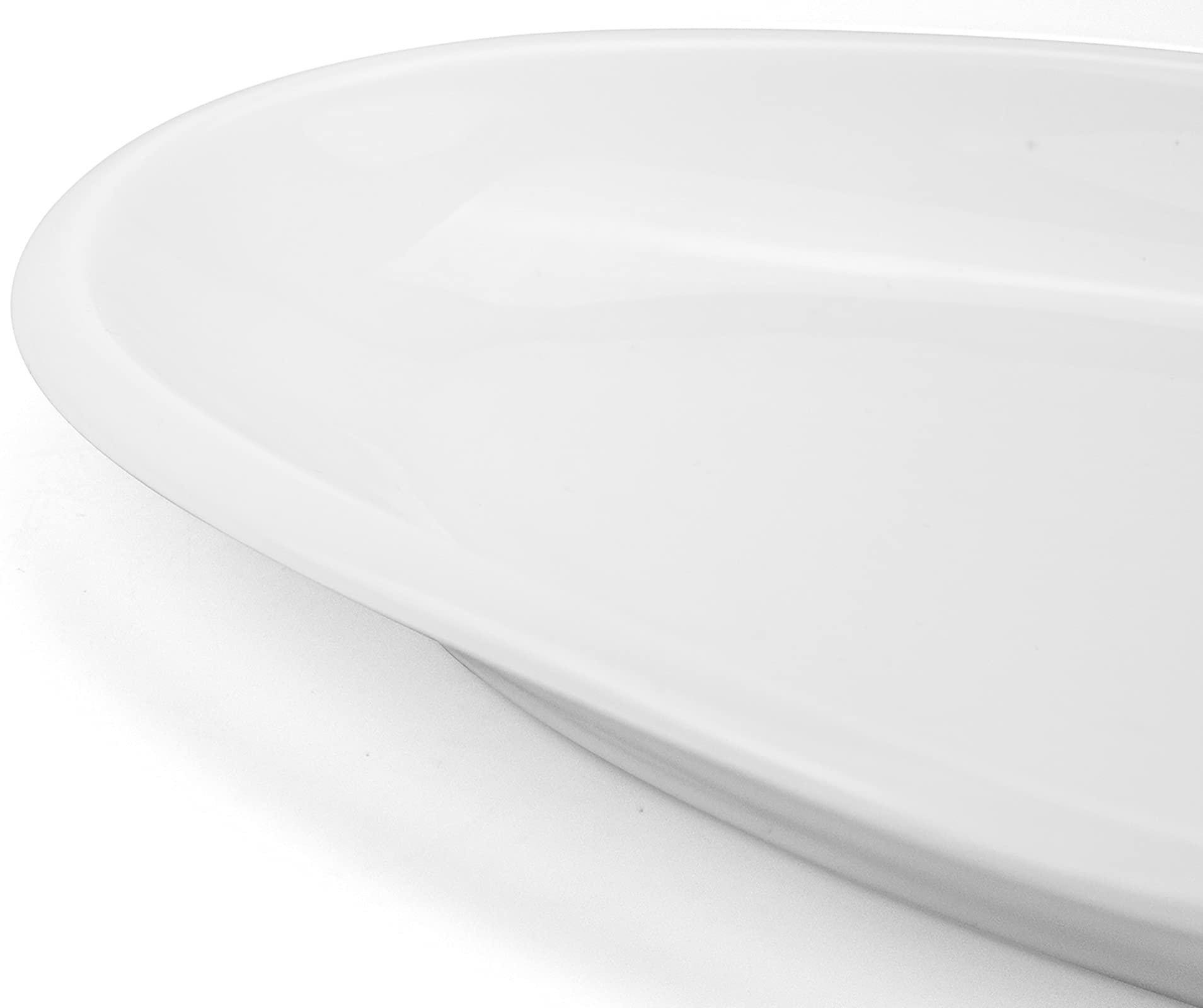 Yesland 2 Pack 16'' Porcelain Large Oval Serving Plates, White Oval Serving Platters Dishes For Serving Food, Appetizers, Desser