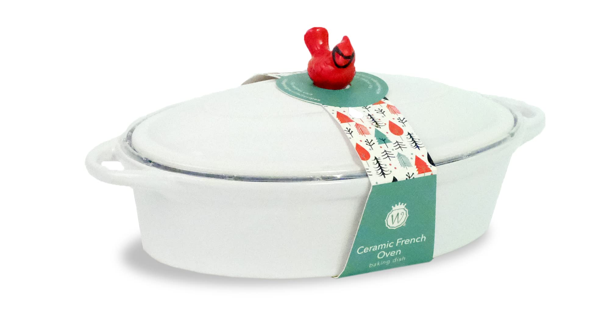 MINI CERAMIC BAKER 8.5 DIAMETER OVAL, WHITE, CARDINAL