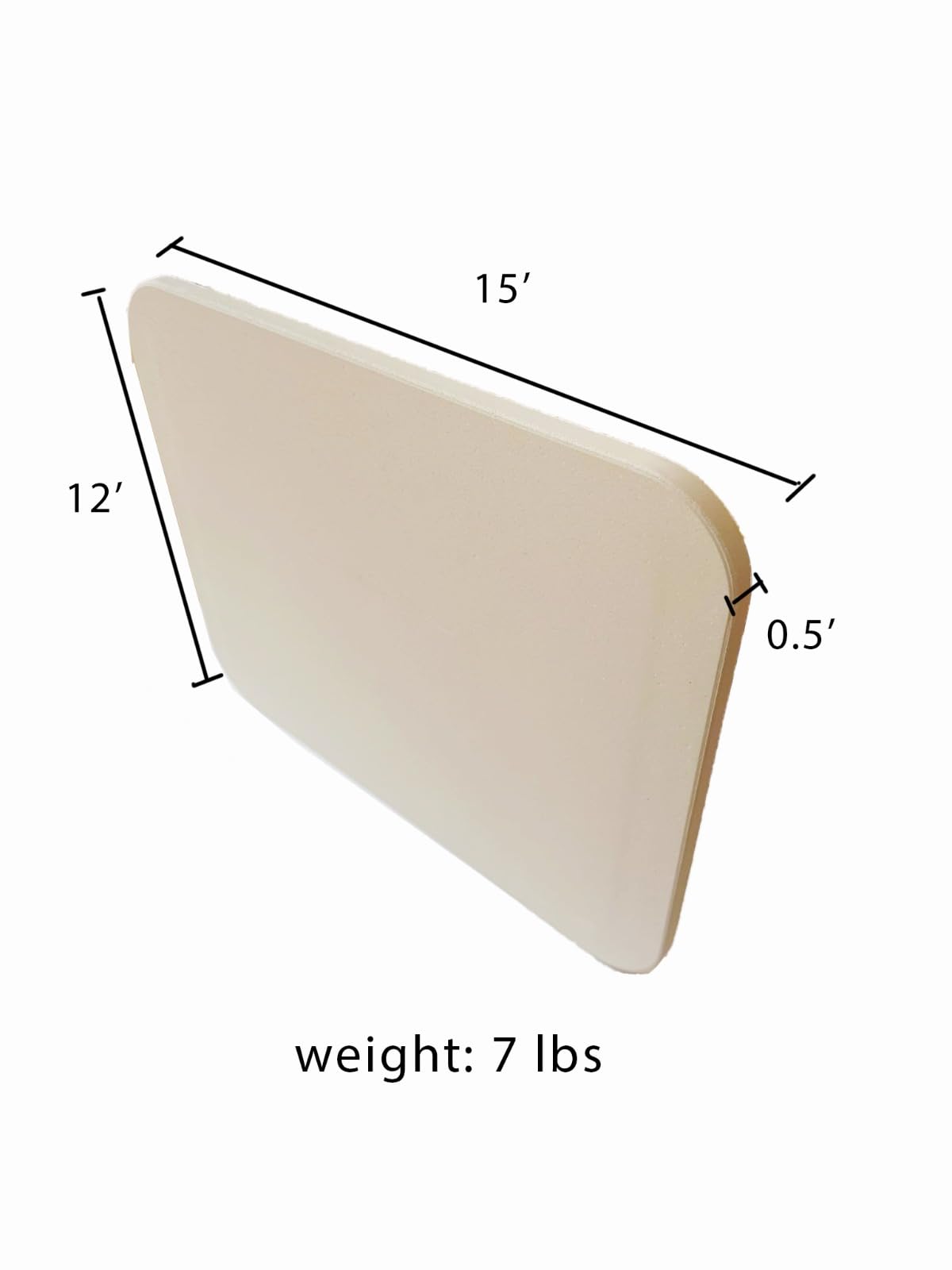 15X12''X0.5'' Rectangular Pizza Stone