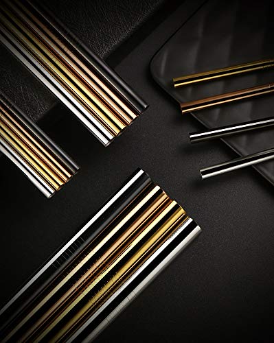 Sunwinc 100Pack Reusable Straws&Jumbo Smoothie Straws-0.5'' Wide. Stainless Steel 18/10 Extra Wide Reusable Metal Straws,Fat Str