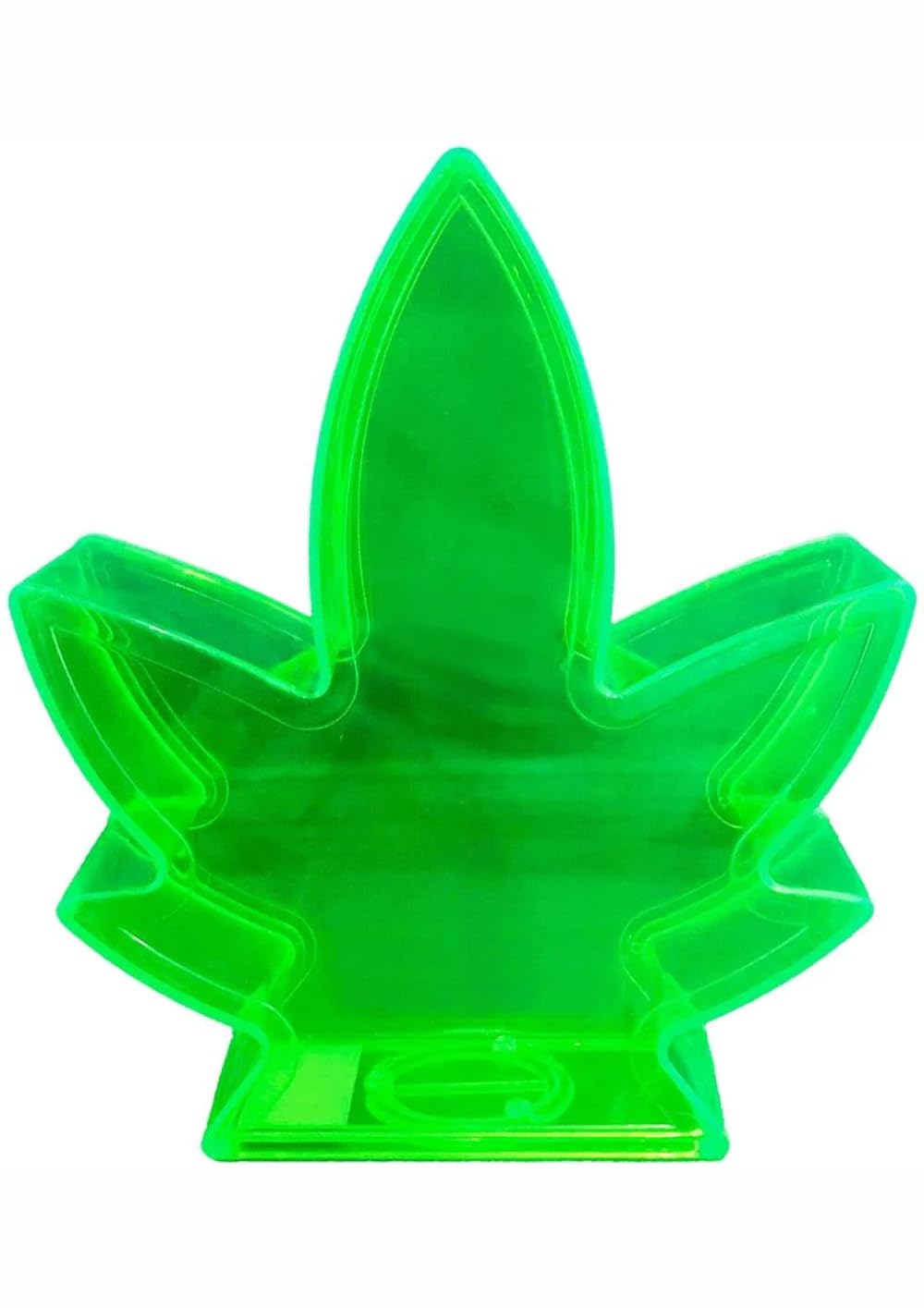 Kheper Games Pot Leaf Piggy Bank Green Transparent 6.25Inch Tall With Bottom Stopper(Vnv012)