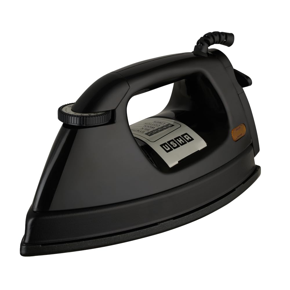 Usha Ei 3710 Primora 2 Kg Heavy Weight Dry Iron| 1100W| Non-Stick Dual Coated Sole Plate For Easy Gliding & Long Life| 1.8 M Lon