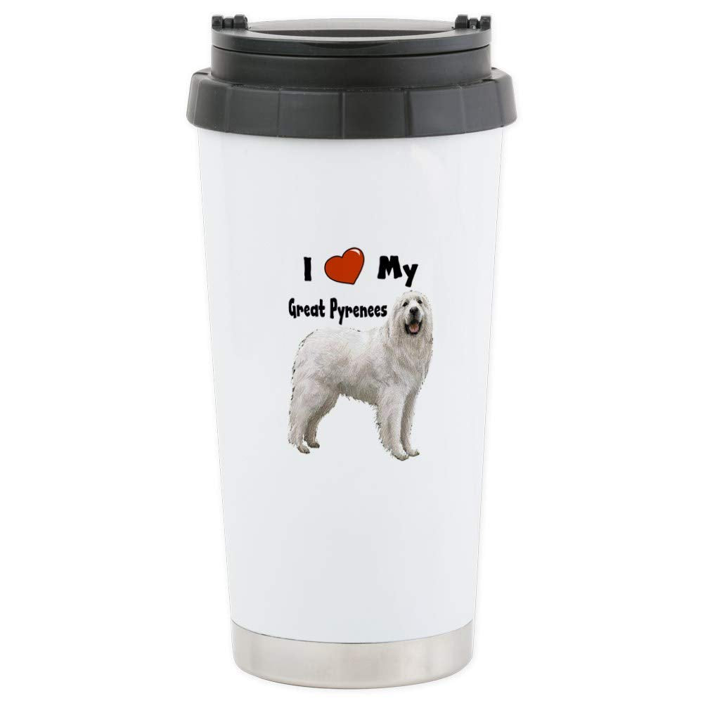 Cafepress I Love My Great Pyrenees Stainless Steel Travel Mu 20 Oz. Insulated Stainless Steel Coffee Tumbler