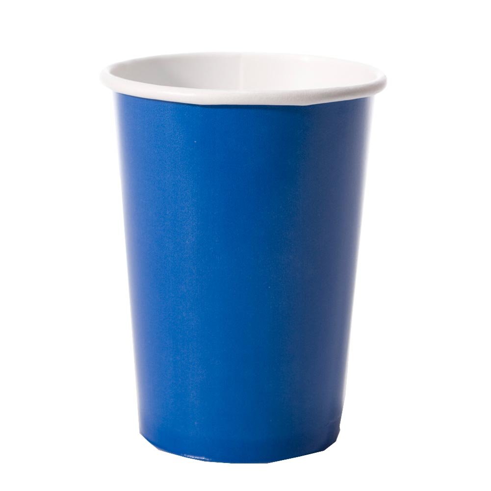 Plain Royal Blue Disposable Paper Cups - 12 oz  Pack of 10 - Ideal for Parties  Picnics  & All Occasions