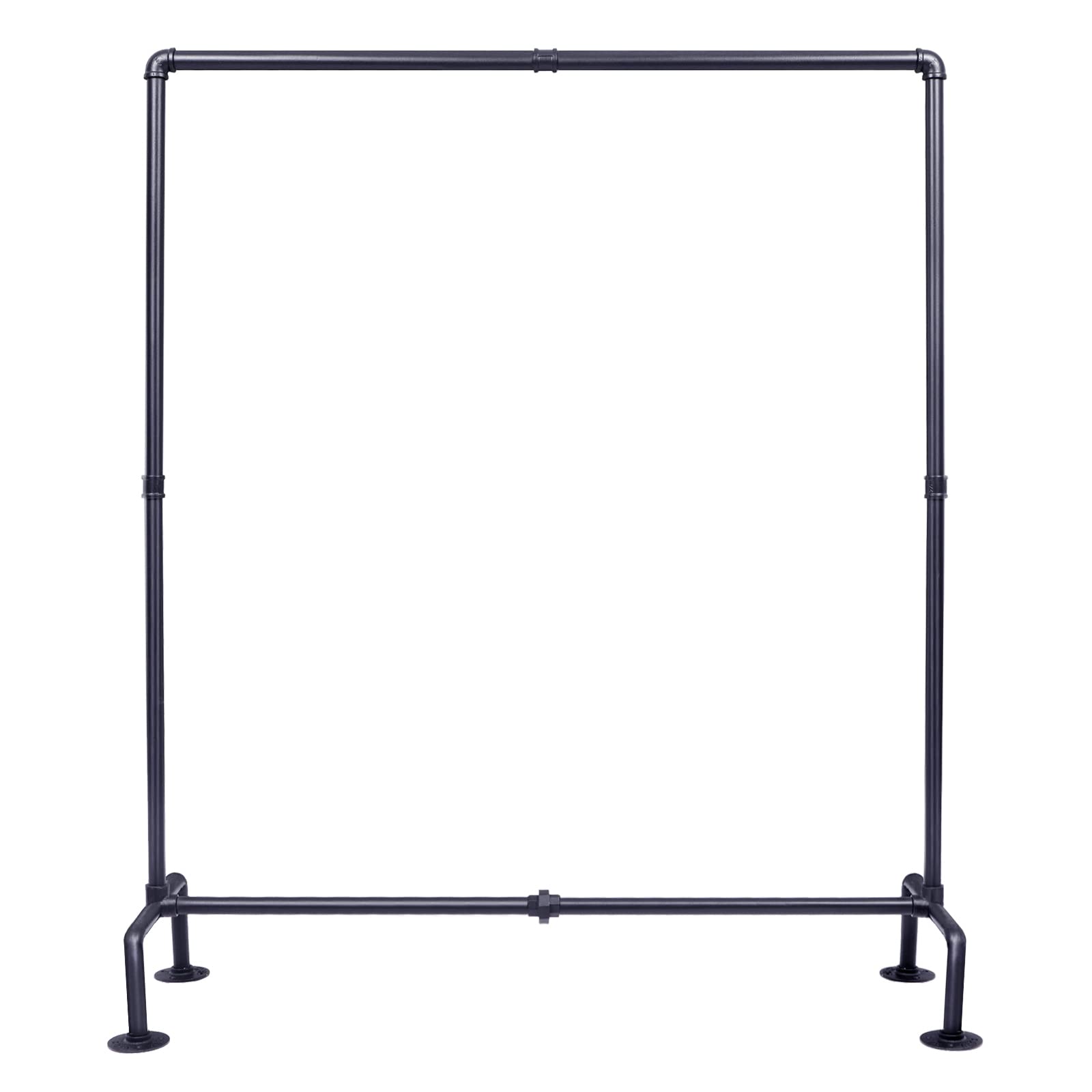 Oropy Industrial Pipe Clothing Rack Free Standing, Heavy Duty Detachable Clothes Rack With 4 Stable Feet For Garment Storage Dis