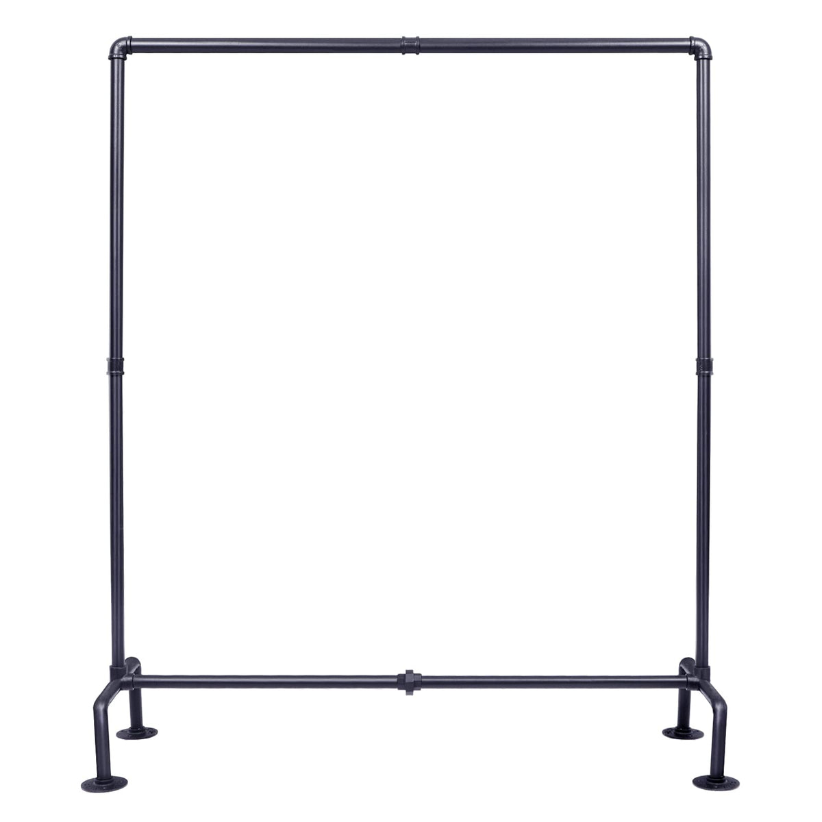 Oropy Industrial Pipe Clothing Rack Free Standing Set Of 2, Heavy Duty Detachable Clothes Rack With 4 Stable Feet For Garment St
