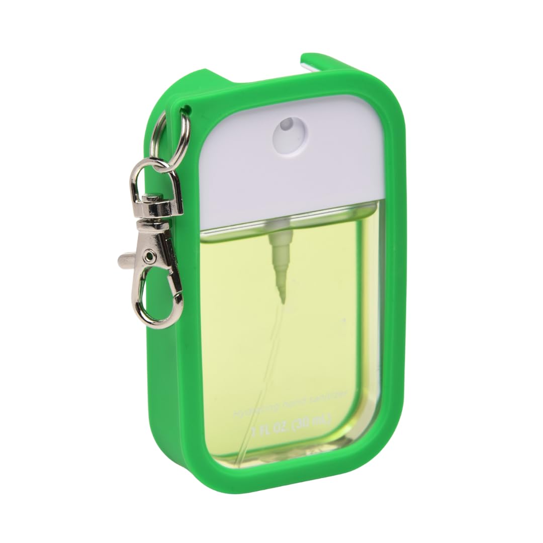 Paradise Curated Silicone Case Compatible With Touchland Hand Sanitizer Spray, Power Mist And Glow Mist 1 Fl Oz - Emerald Envy