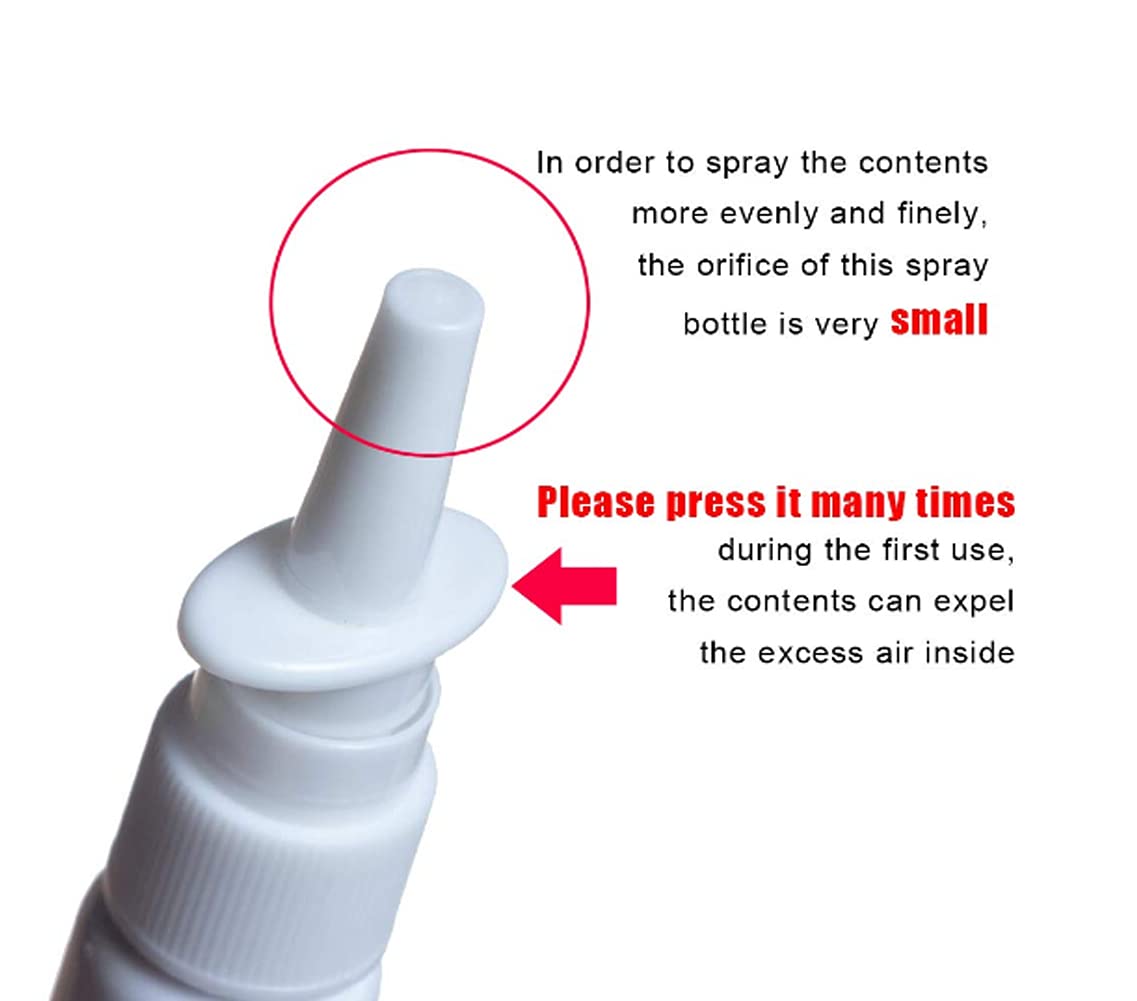 Quupy 6Pcs 30Ml/1Oz Empty Refillable Glass Nasal Spray Bottle Nose Sprayer Fine Mist Sprayers Containers Vials For Makeup Cosmet