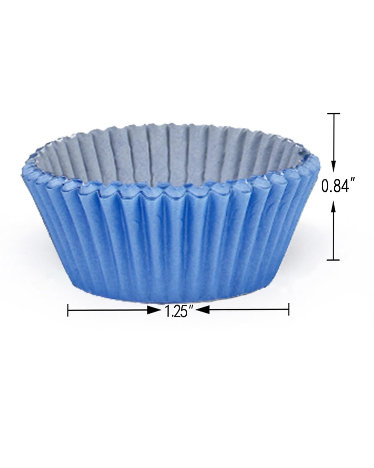 Qiqee Mini 300-Count Cupcake Liners Cupcake Cups Food Grade 6 Solid Blue Colors Cupcake Papers Baking Cups Cupcake Wrappers (Min