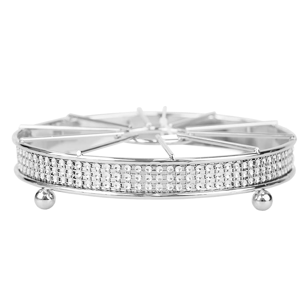 Home Basics Pave Round Non-Skid Trivet | Ornate Design | Diamond Band Around Base | Keep Counter Tops Safe From Scratches | Comp