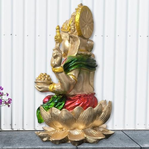 The Himalayan River Beautiful Resin Ganesh Ji Idol For Home Mandir | Decorative Figurine For Puja Room For Housewarming & Spirit