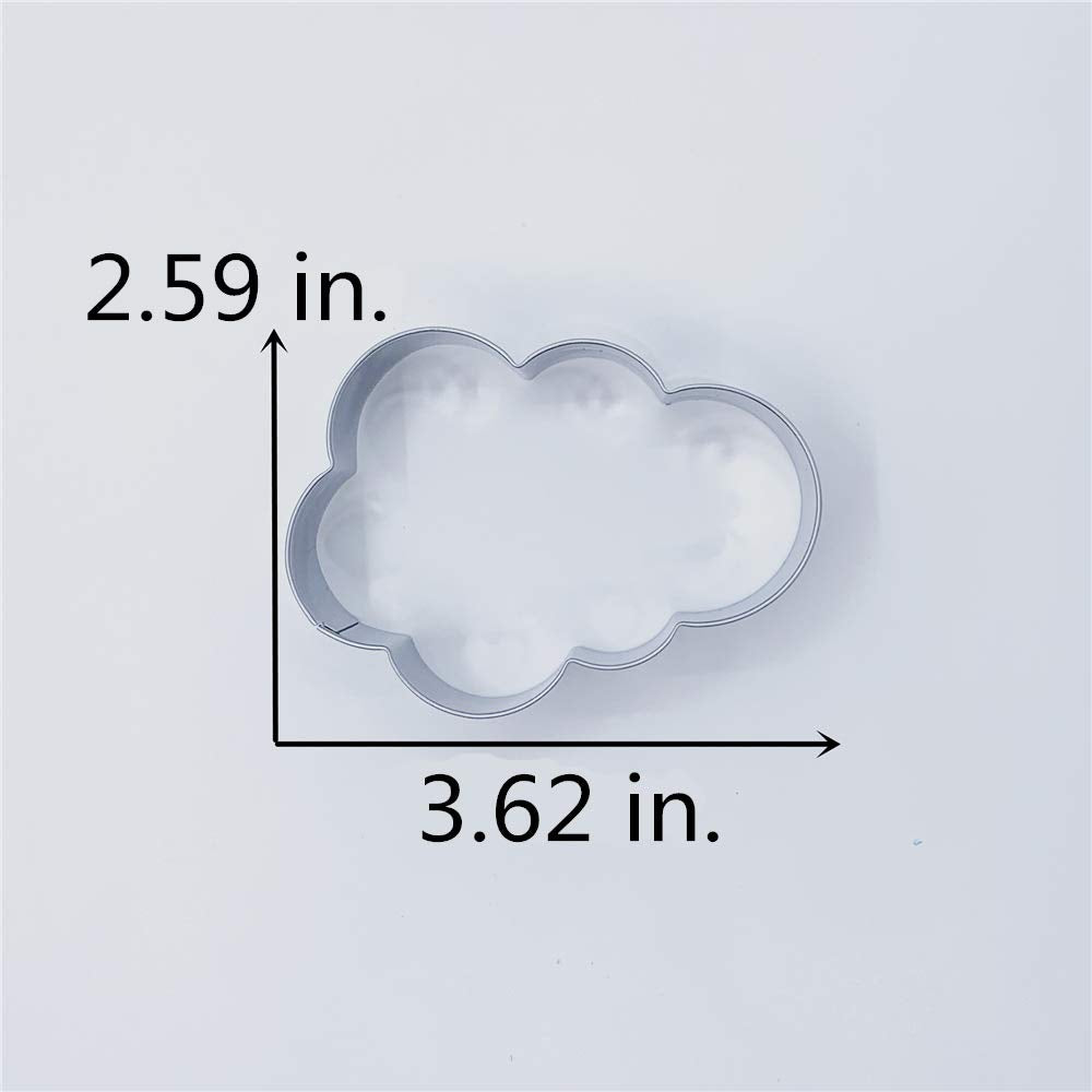Liliao Cloud Cookie Cutter - 3.6 X 2.6 Inches - Stainless Steel