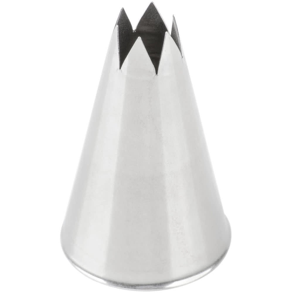 Ateco # 824 - Open Star Pastry Tip .38'' Opening Diameter- Stainless Steel