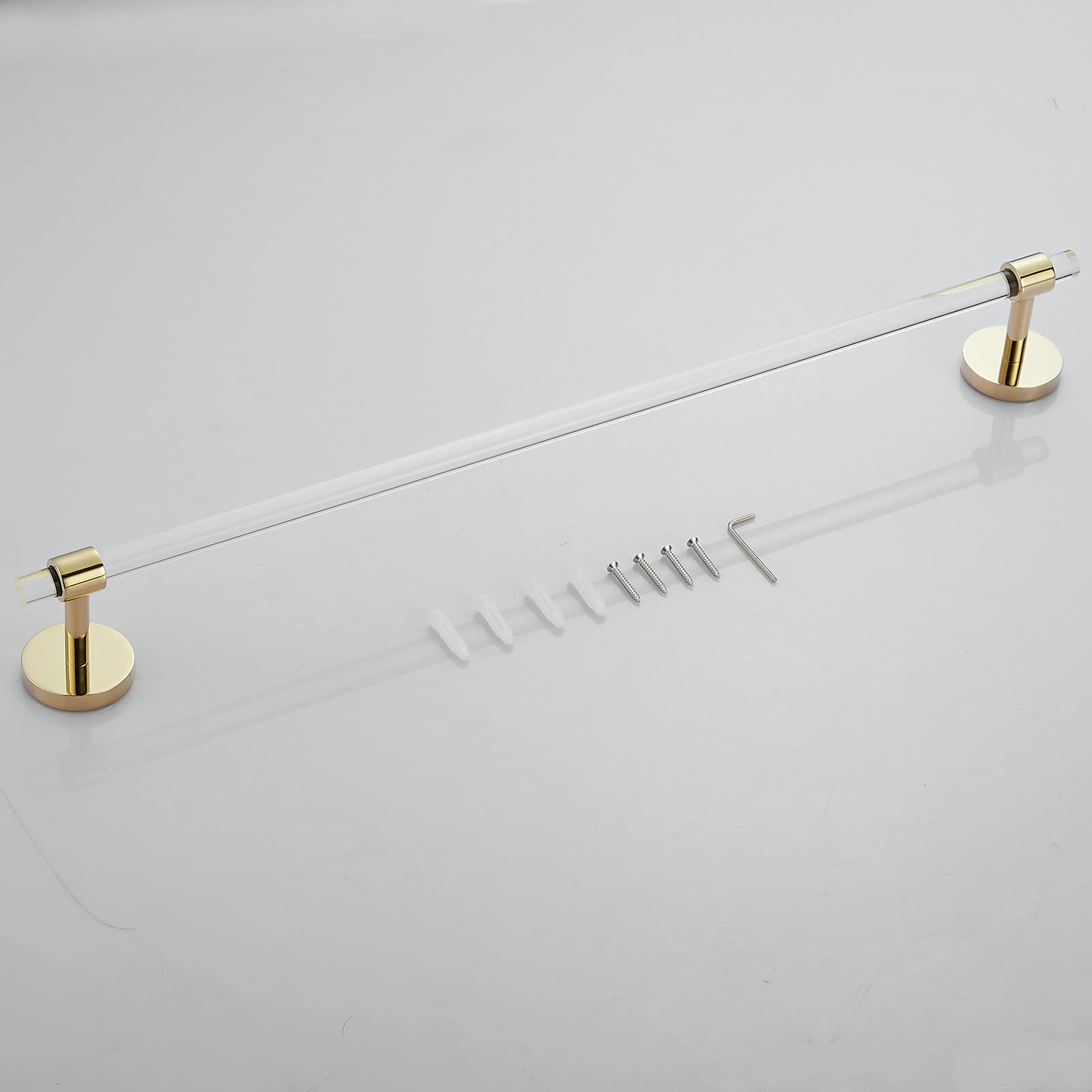 Acrylic Gold Towel Bar Towel Rack 16 Inch For Bathroom,Wall Mounted Towel Holder Towel Hanger Modern Shunli