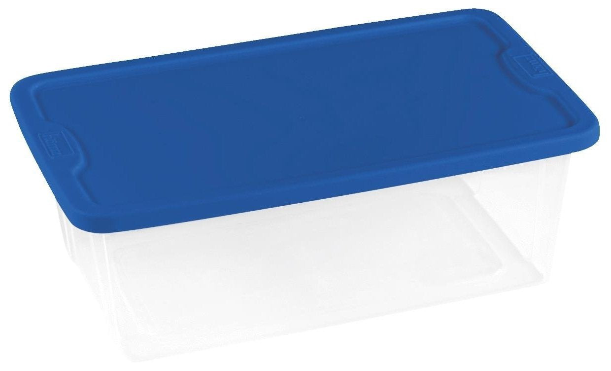 Tote Clr/Blu Lid 6Qt