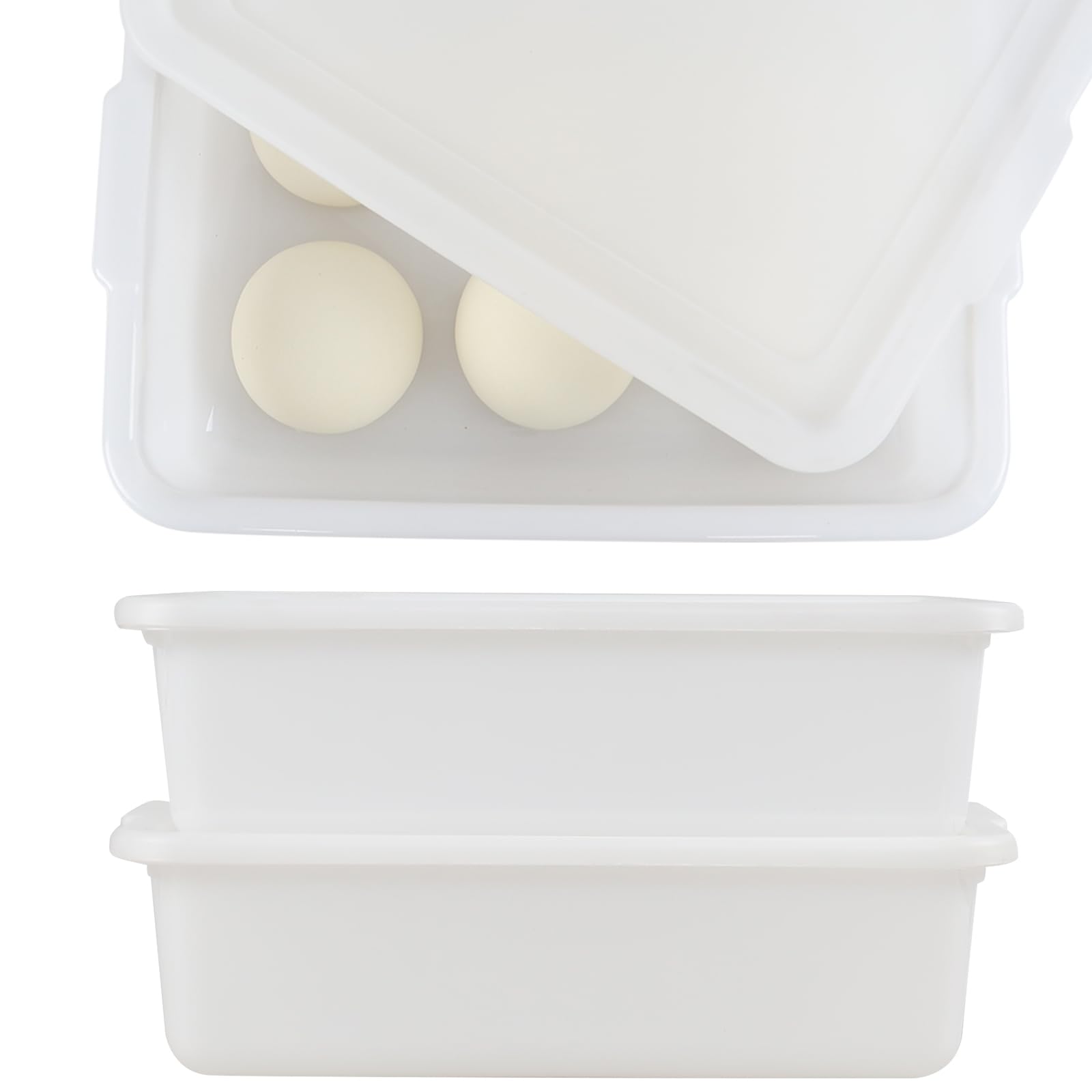 Yesdate Pizza Dough Proofing Box, Pack of 3 Stackable Proofing Trays