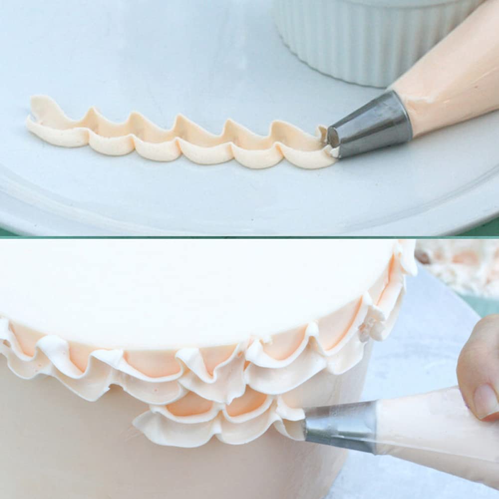 Chrysanthemum Pastry Tips Rose Flower Piping Tips Set Tulip Frosting Tips Buttercream Decoration Icing Piping Pastry Nozzles for Cake Cupcake Decorating 5 Pcs