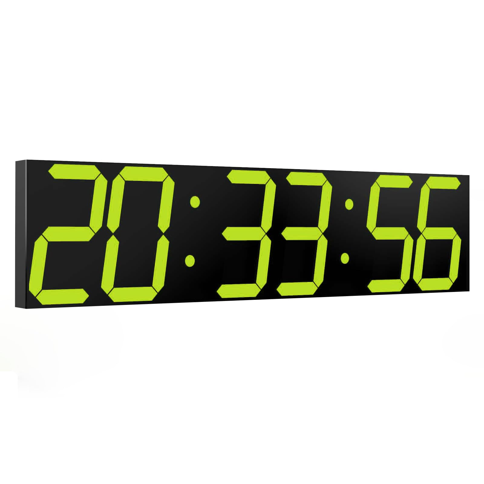 Chkosda Digital Wall Clock, Oversize Led Digital Clock With Auto Dimmer, Huge Countdown Timer With Remote Control, 27 Wide Led D