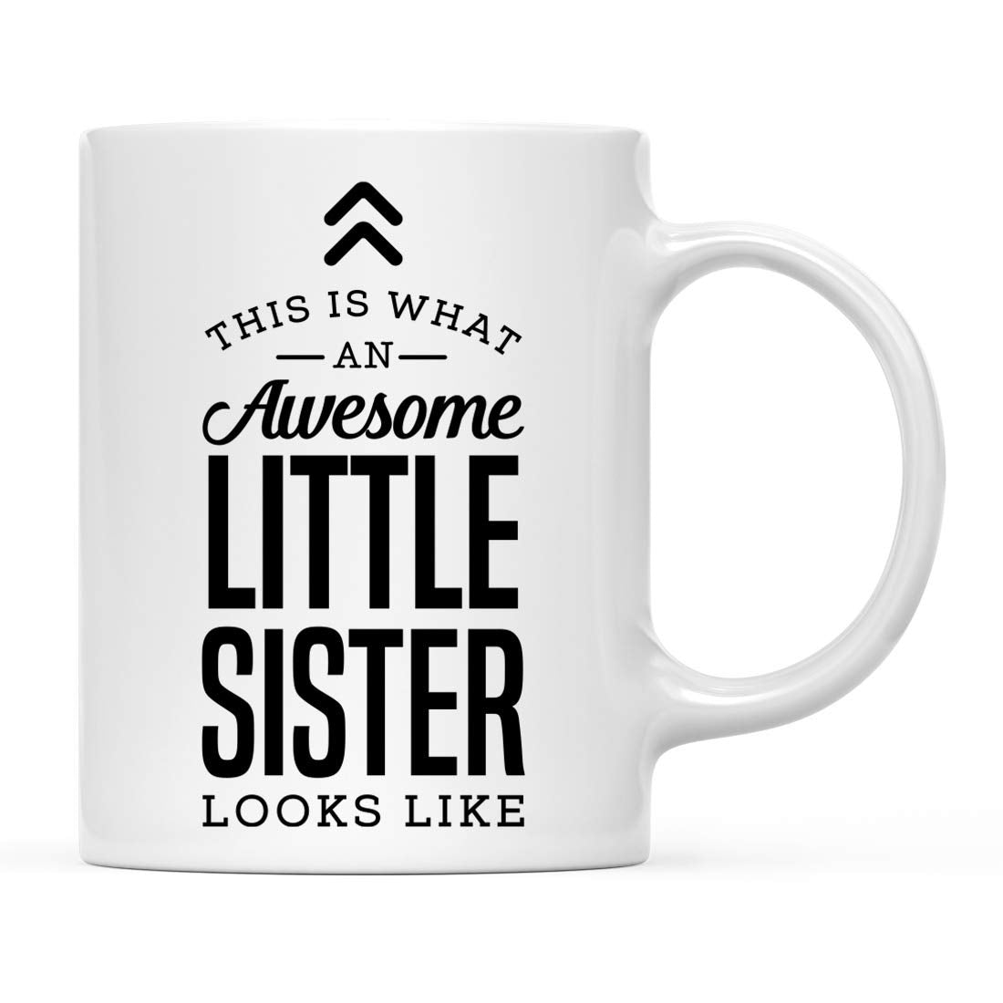Andaz Press 11oz. Ceramic Coffee Tea Mug Gift, This is What an Awesome Little Sister Looks Like, 1-Pack, Birthday Gift Ideas Cow