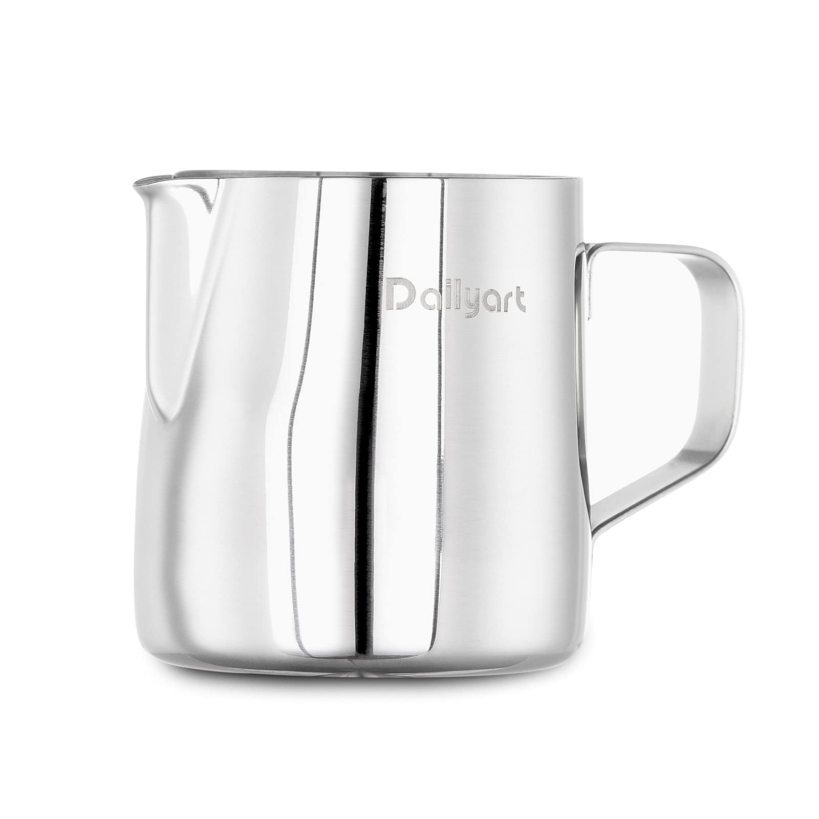 Milk Frothing Pitcher, Dailyart 6.8Oz/200Ml Milk Frother Cup 304 Stainless Steel Steaming Pitcher With Internal Scale, Espresso