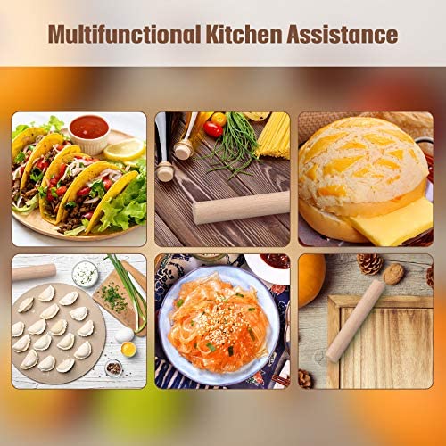 Small Wooden Rolling Pin, Dumpling Dough Roller Wooden Mini Rolling Pins Kitchen Utensil Tool For Fondant, Pasta, Bread, Pastry,