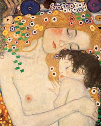 Mother And Child, (Detail From The Three Ages Of Woman) C.1905 Art Poster Print By Gustav Klimt, (Overall Size: 11X14) (Image Si