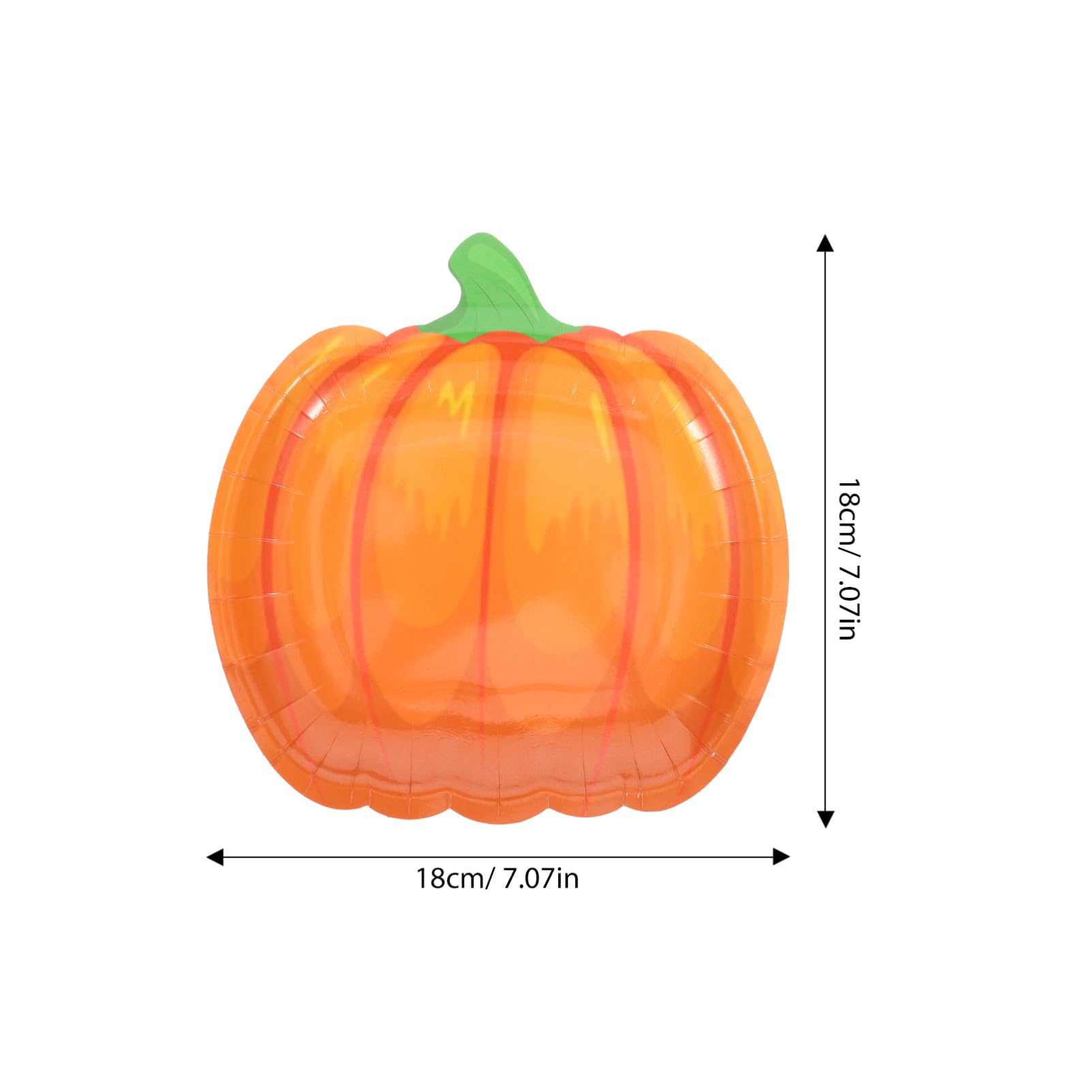 JECOMPRIS 20Pcs Pumpkin Paper Plates: 7 X 7 INCH Disposable Paper Plates for Desserts - Halloween Party Supplies for Thanksgivin