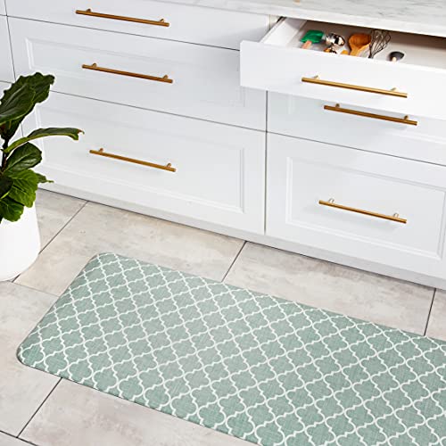 Gelpro Anti-Fatigue Designer Comfort Kitchen Floor Mat, 20X48, Trellis Grey Stain Resistant Surface With 3/4    Thick Ergo-Foam