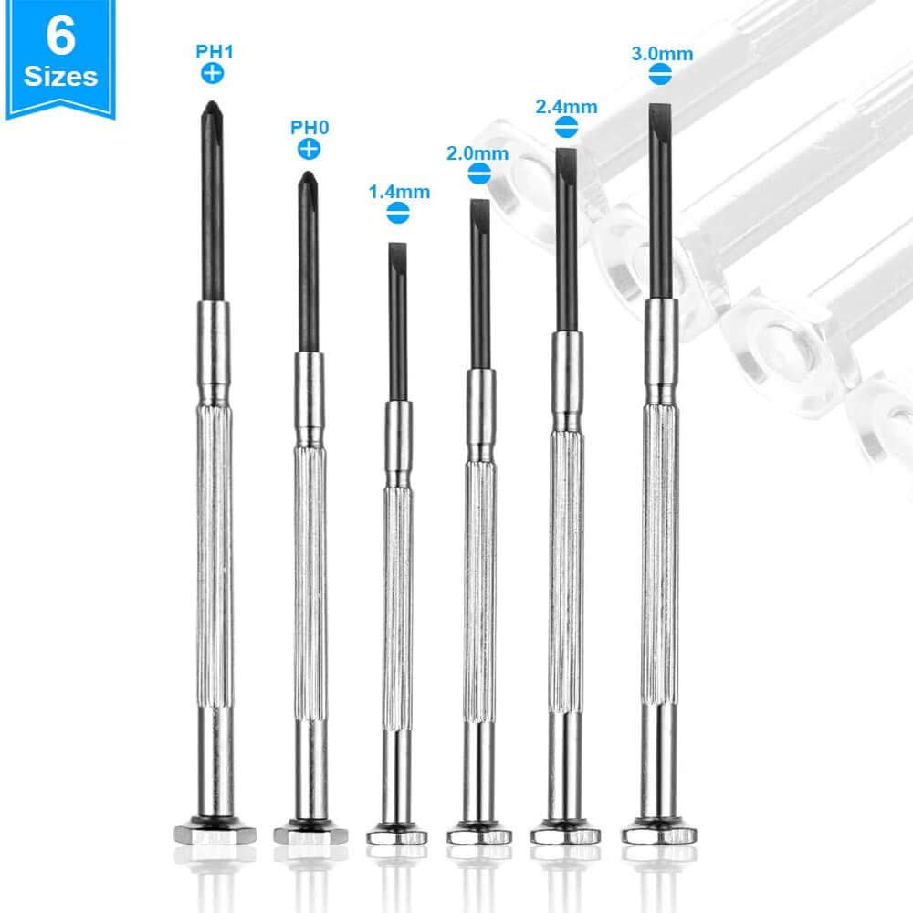 6Pcs Mini Screwdriver Set, Small Screwdriver Set With 6 Different Size Flathead And Phillips Screwdrivers, Precision Screwdriver
