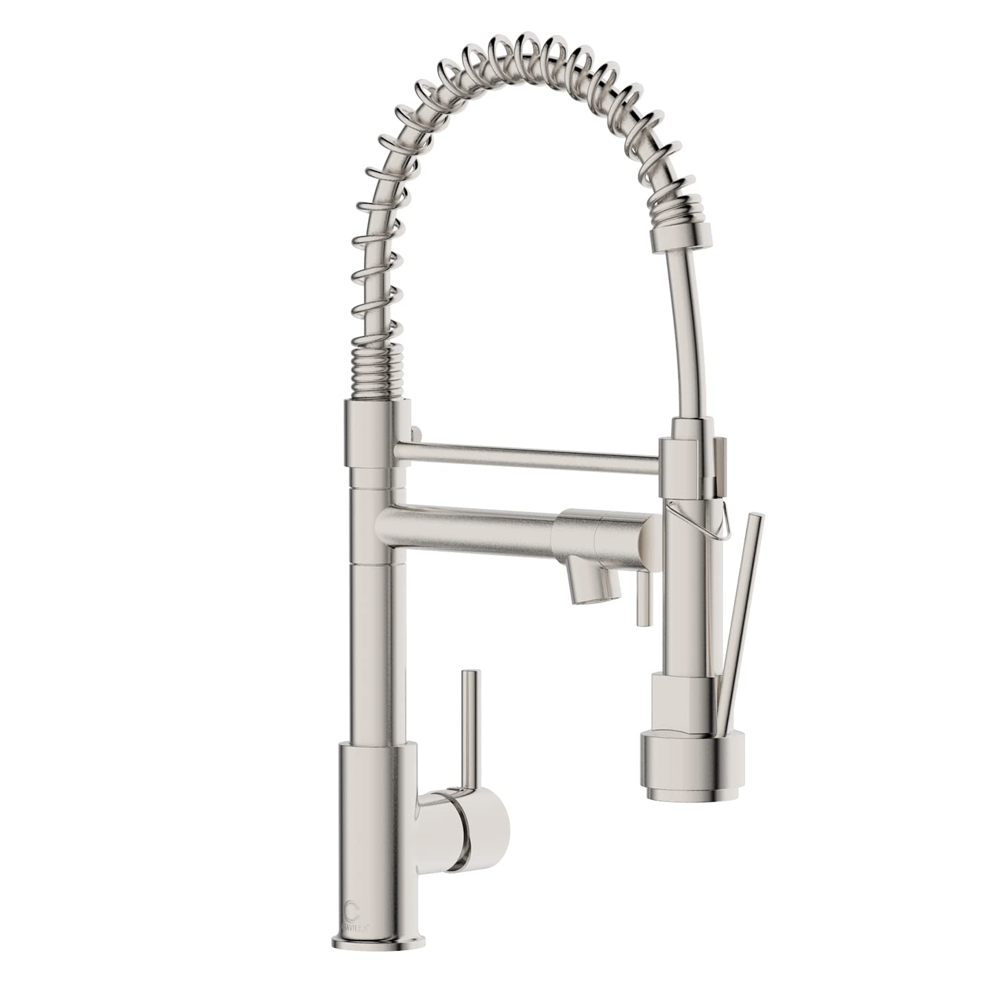 Casavilla Faucet, Kitchen Faucet with Sprayer, RV Faucet for Kitchen Sink, Single Handle Stainless Steel Kitchen Sink Faucets wi
