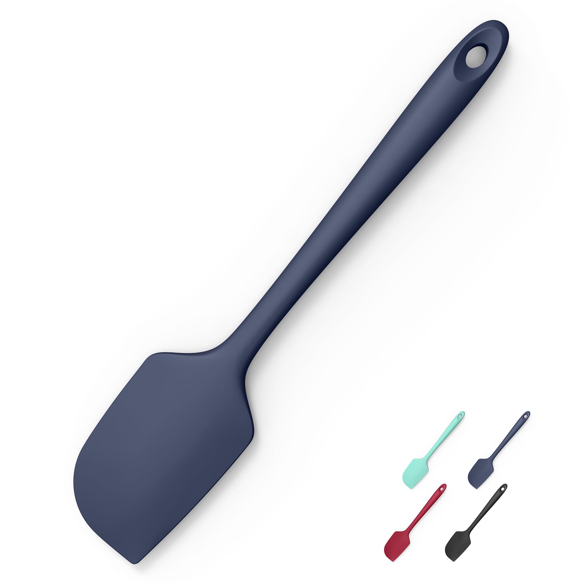 Doosu 600F Heat Resistant Silicone Large Spatula, 11.4in, Navy Blue