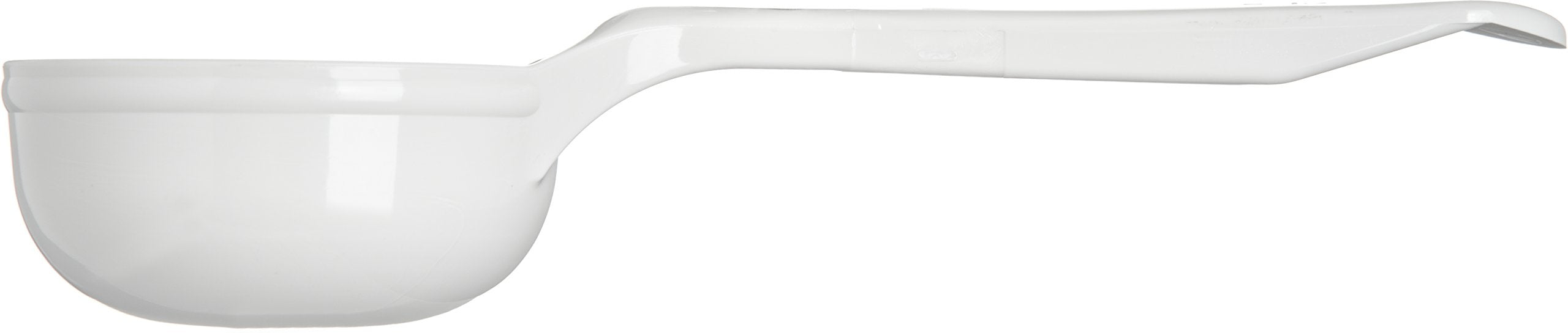 Carlisle Foodservice Products Measure Miser Solid Measuring Spoon With Short Handle, 3 Ounces, White (Pack Of 12)