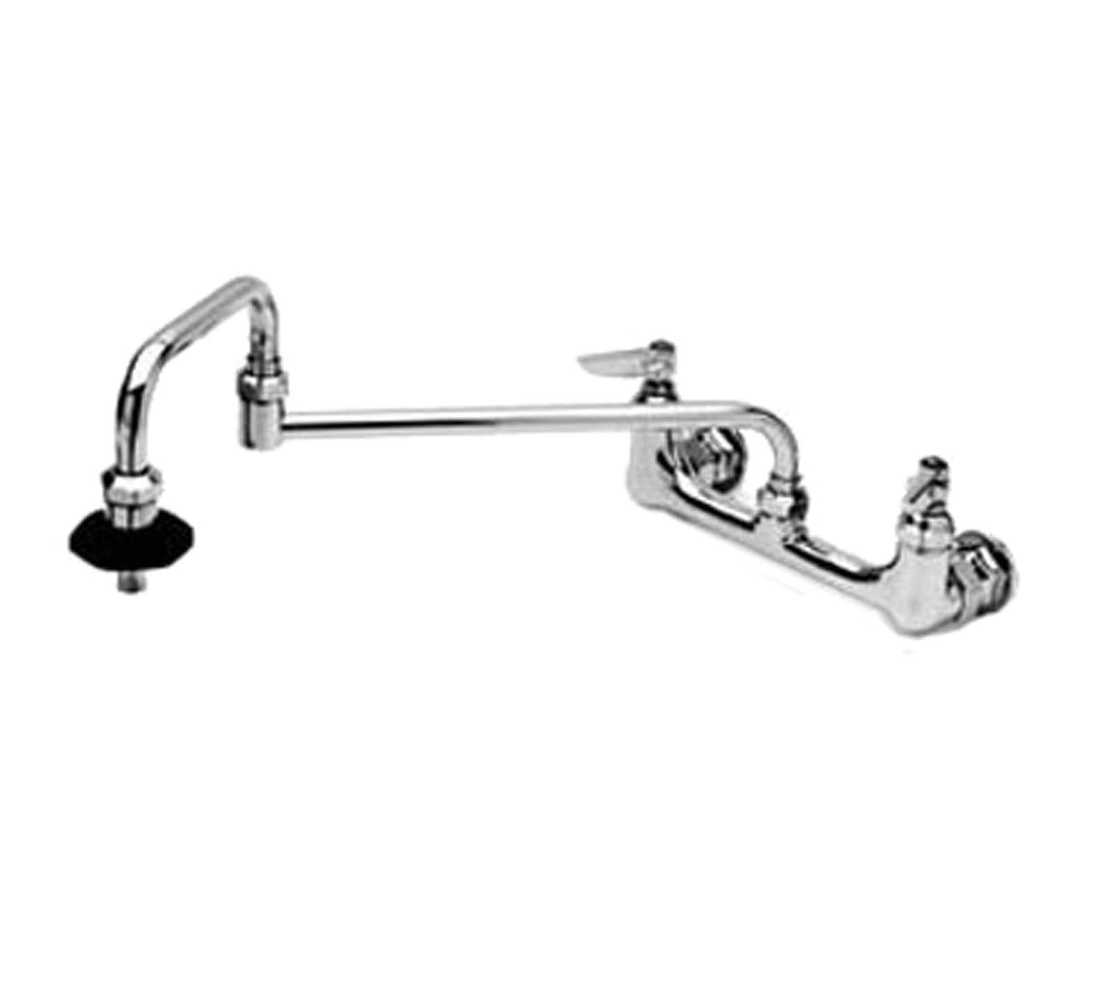 T&S Brass B-0597 Wall Mount 8-Inch Centers 18-Inch Double Joint Nozzle Insulated On-Off Control Pot Filler