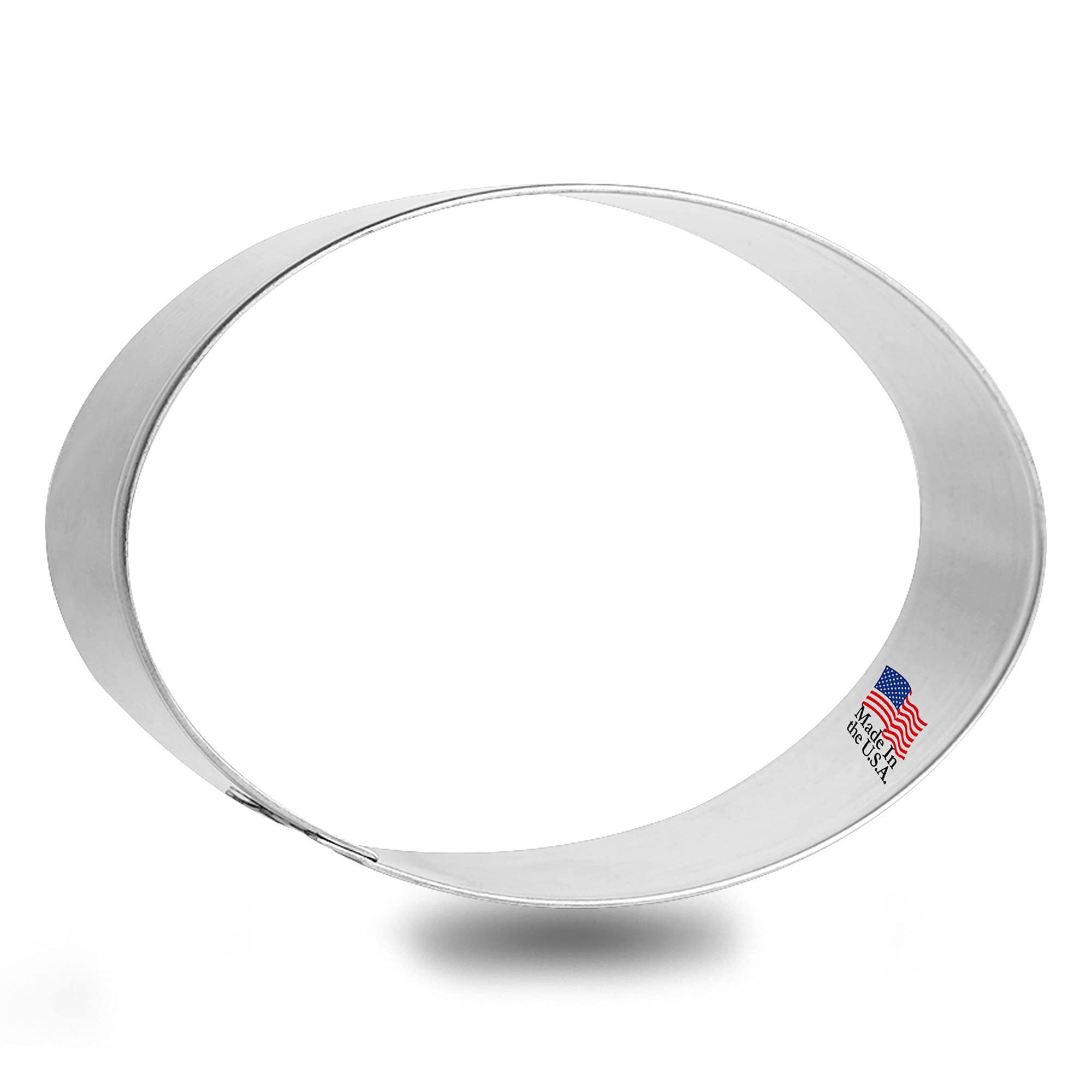 Foose Oval Cookie Cutter 4 Inch -Tin Plated Steel Cookie Cutters - Oval Cookie Mold