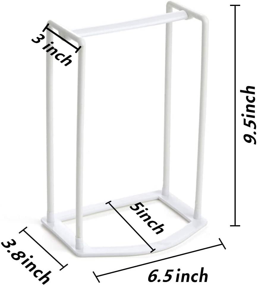 Hakday Hanger Stacker Organizer Stand, White Portable Hanger Holder Laundry Room Organization Hanger Rack Storage
